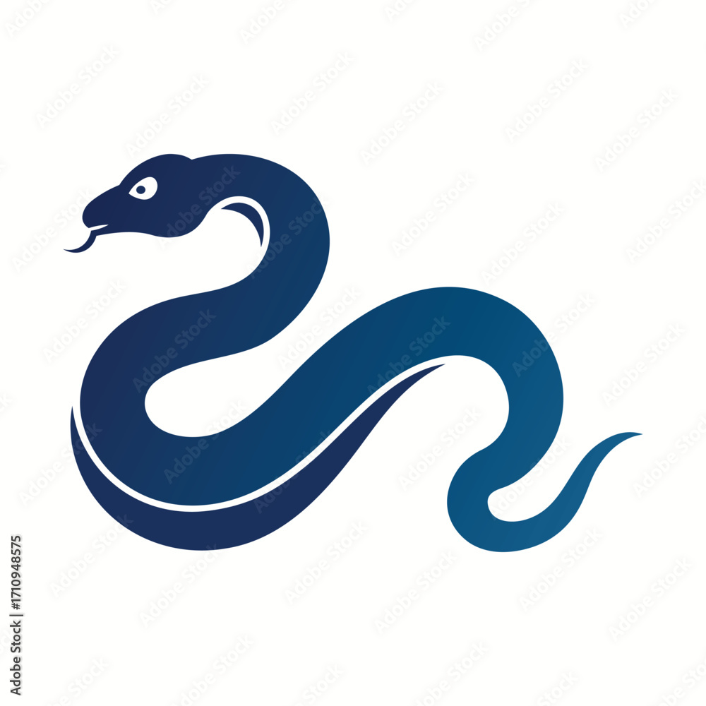 Fototapeta premium A snake art logo icon 