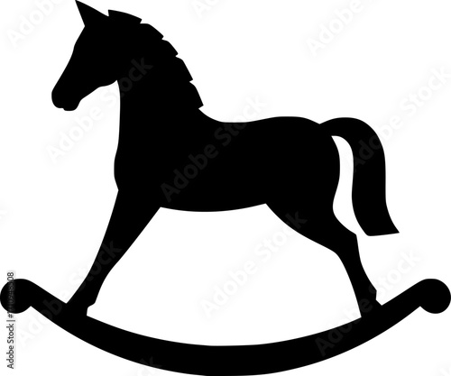 Toy rocking horse silhouette, Rocking horse