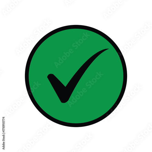 Clean and simple check mark graphic for approval confirmation or success