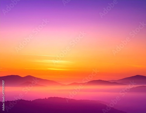 Beautiful Sunset Landscape with Pastel Sky. Generated image