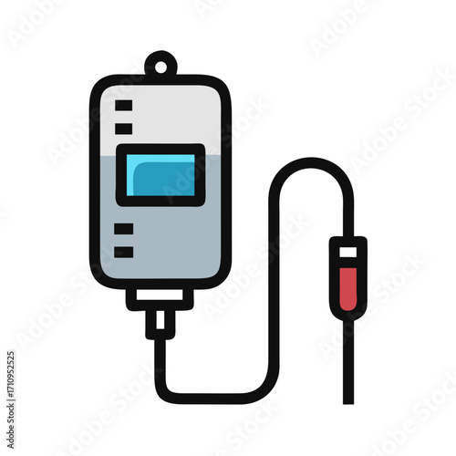 Iv infusion therapy drip bag vector illustration for medical treatment and healthcare concept