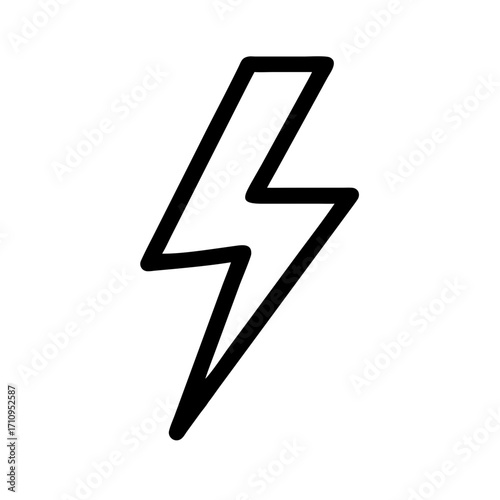 Lightning bolt vector icon illustration of thunderbolt symbol energy flash electric power sign design graphic,