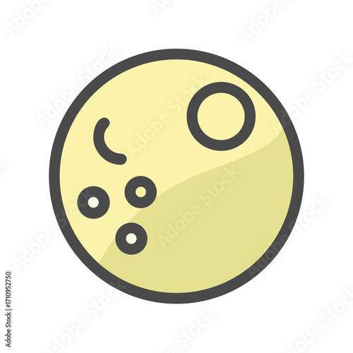 Vector illustration of a yellow bowling ball with finger holes for sports and recreation game