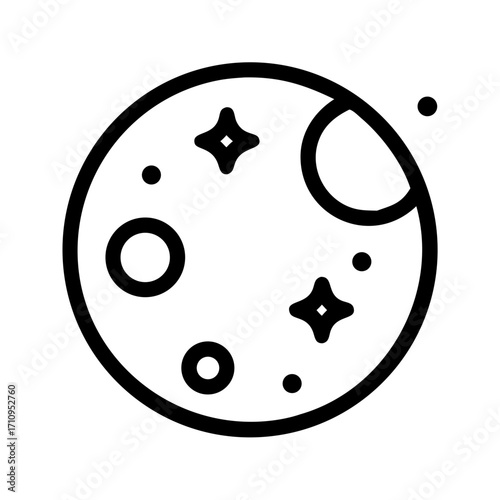 Moon with stars vector graphic astrology astronomy celestial cosmic design space night sky icon art