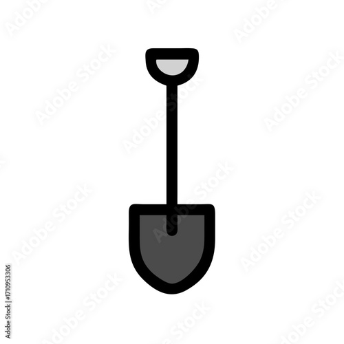Illustration of a shovel for gardening digging tool equipment agriculture construction and farming