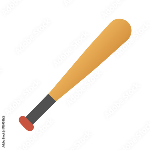 Baseball bat illustration for sports equipment and baseball game vector graphic design asset