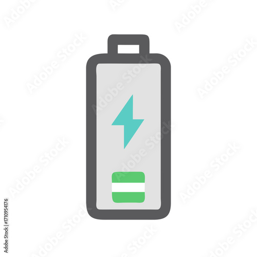 Battery charging icon energy power electricity cell phone charge level indicator symbol design