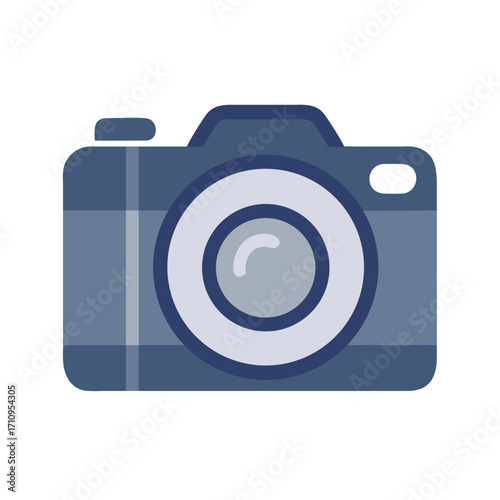 Vector illustration of a digital camera photography equipment for taking photos and videos images