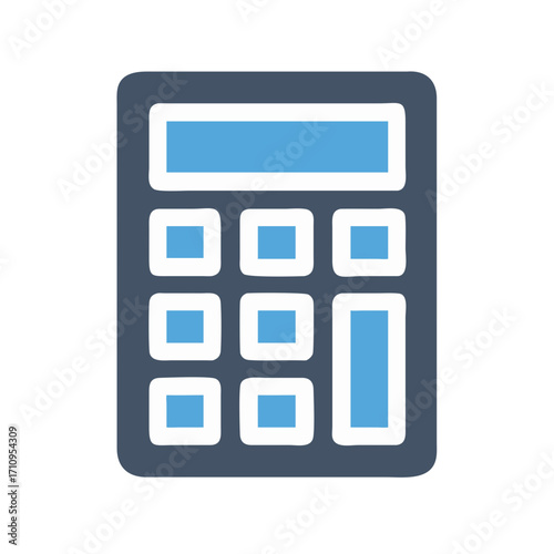 Calculator icon vector image for accounting finance math calculation and business design element