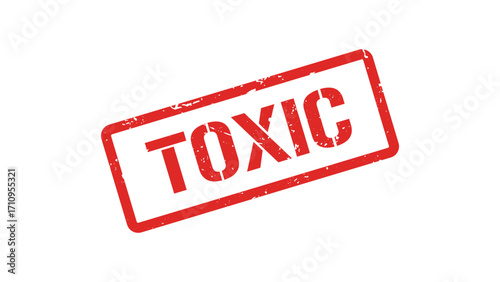 Toxic Grunge Rubber Stamp Vector – Distressed Text Label Design.