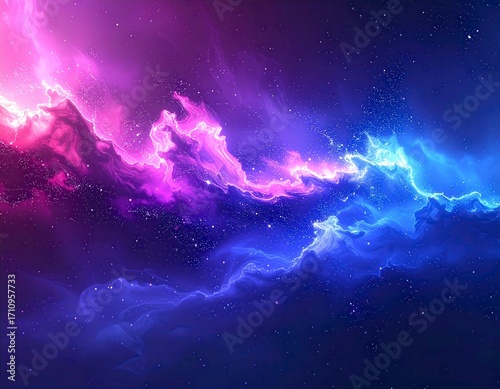 abstract background with stars and clouds. Generated image