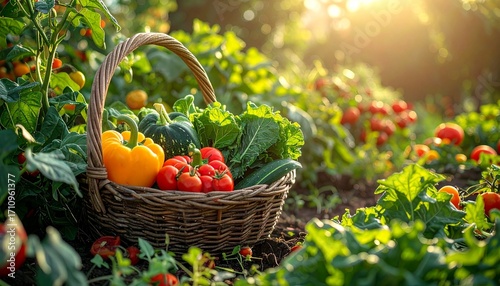 Heirloom varieties tomatoes peppers squash leafy greens, vegetable harvest organic permaculture garden