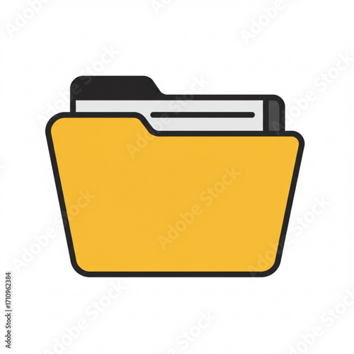Illustration of yellow folder icon