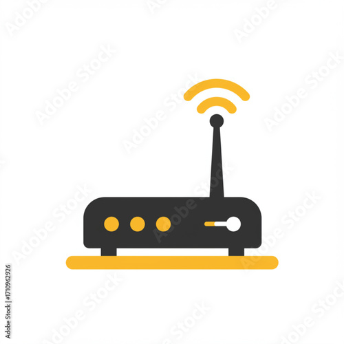 Illustration of wireless router icon