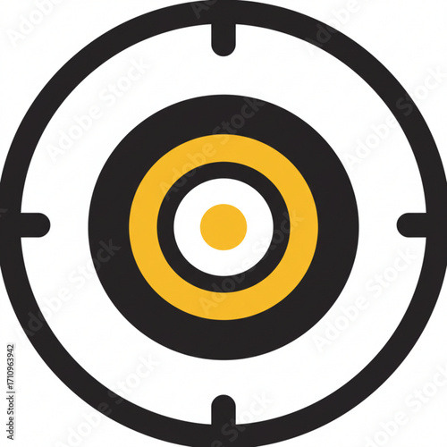 Illustration of target icon with concentric circles and crosshairs