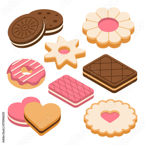 A whimsical collection of illustrated cookies