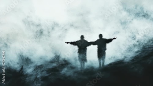 Wallpaper Mural Exploring the uncertainty of conflict through abstract representation of fog of war, An abstract concept of the fog of war Torontodigital.ca