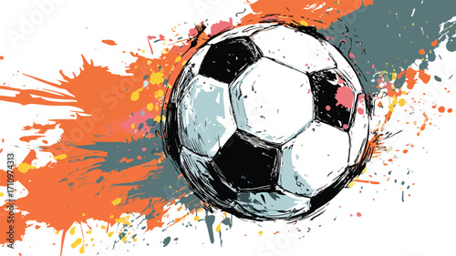 Soccer Ball Abstract Background for Sports Enthusiasts and Athletes