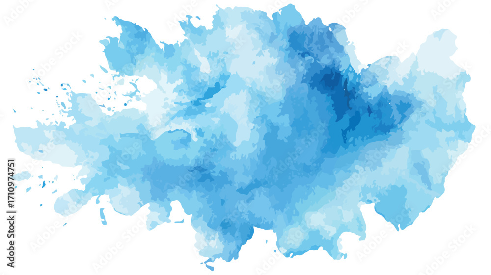 Fototapeta premium Elegant Abstract Light Blue Watercolor Vector Illustration