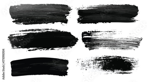 Professional Black Paint Ink Brush Strokes and Lines