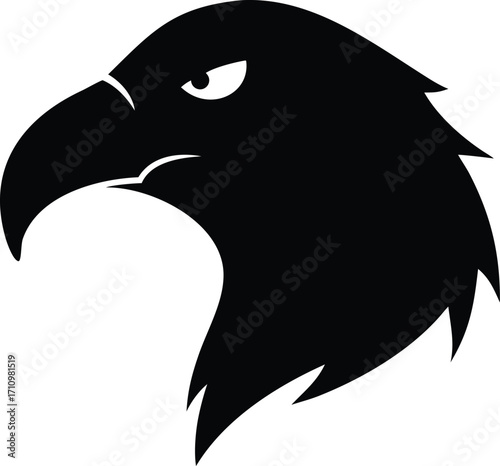 Eagle Head Logo Design with Intense Stare and Sharp Features