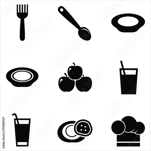 Modern vector icons for e-commerce and online shopping, illustrating key aspects like product selection, secure transactions, order fulfillment, and reliable delivery services