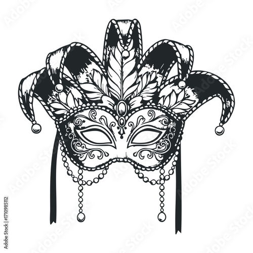 Celebration of culture festive masquerade ball venice illustration art vibrant atmosphere eye-level view artistic expression. Vector illustration