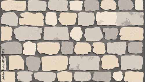 Stone wall background. Stone wall pattern for home exterior design texture backdrop. Vector illustration.	