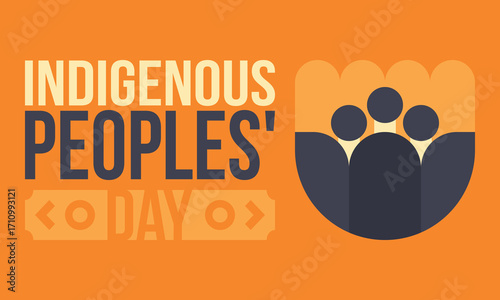 Indigenous Peoples' Day. Native American Day. American Indian culture. Heritage Month. Celebrate annual in United States. Tradition pattern. Poster, card, banner and background. Vector illustration