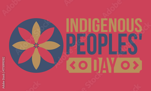 Indigenous Peoples' Day. Native American Day. American Indian culture. Heritage Month. Celebrate annual in United States. Tradition pattern. Poster, card, banner and background. Vector illustration