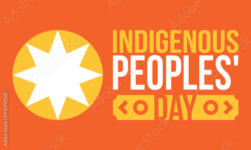 Indigenous Peoples' Day. Native American Day. American Indian culture. Heritage Month. Celebrate annual in United States. Tradition pattern. Poster, card, banner and background. Vector illustration