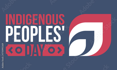 Indigenous Peoples' Day. Native American Day. American Indian culture. Heritage Month. Celebrate annual in United States. Tradition pattern. Poster, card, banner and background. Vector illustration
