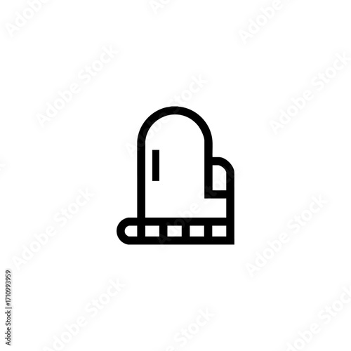 Oven glove icon logo flat vector design