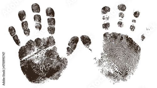 Forensic Evidence Collection of Handprint, Footprint, and Fingerprint for Analysis