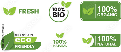 Eco Labels Collection – Organic, Natural, Bio & Sustainable Badge Designs