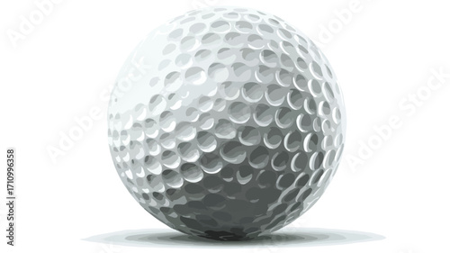 Professional Golf Ball Vector Illustration with Detailed Outline for Graphic Design Projects