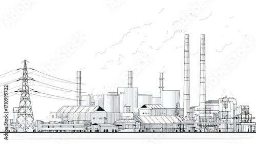 Industrial Energy Factory Power Outline