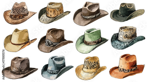 Stylish Collection of Cowboy Hats for Men - Western Headwear Fashion Photography