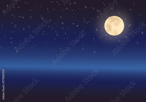 night sky with moon