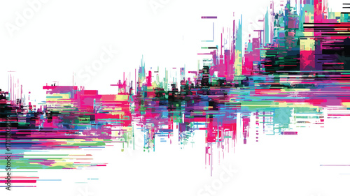 Dynamic Modern Glitch Abstract Background Design Element for Creative Projects
