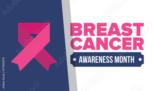 Breast Cancer Awareness Month. Pink october. Pink ribbon. Woman healthcare. Celebrate annual. Medic concept. Girl solidarity. Cancer prevention. Female disease. Poster, banner and background. Vector