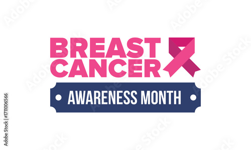 Breast Cancer Awareness Month. Pink october. Pink ribbon. Woman healthcare. Celebrate annual. Medic concept. Girl solidarity. Cancer prevention. Female disease. Poster, banner and background. Vector
