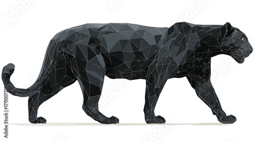 Sleek Panther Vector Illustration with Detailed Outline for Graphic Designers