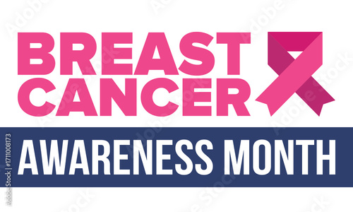 Breast Cancer Awareness Month. Pink october. Pink ribbon. Woman healthcare. Celebrate annual. Medic concept. Girl solidarity. Cancer prevention. Female disease. Poster, banner and background. Vector