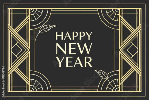 background art deco inspired new year background