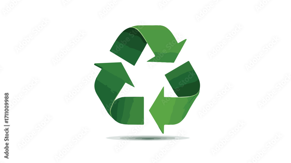 Obraz premium Recycle Symbol on White Background Vector for Sustainability Concepts
