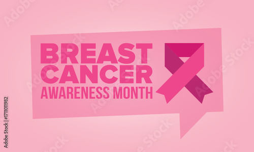 Breast Cancer Awareness Month. Pink october. Pink ribbon. Woman healthcare. Celebrate annual. Medic concept. Girl solidarity. Cancer prevention. Female disease. Poster, banner and background. Vector