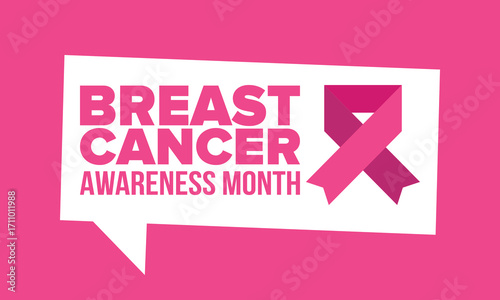 Breast Cancer Awareness Month. Pink october. Pink ribbon. Woman healthcare. Celebrate annual. Medic concept. Girl solidarity. Cancer prevention. Female disease. Poster, banner and background. Vector