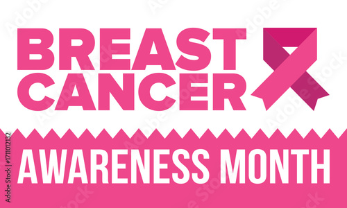 Breast Cancer Awareness Month. Pink october. Pink ribbon. Woman healthcare. Celebrate annual. Medic concept. Girl solidarity. Cancer prevention. Female disease. Poster, banner and background. Vector
