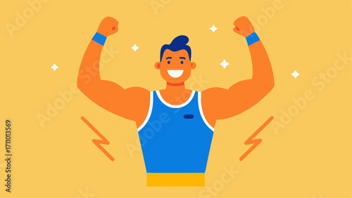 Energy Boost An illustration of an athlete looking revitalized and energetic immediately after a hyperbaric session symbolizing the boost in recovery.